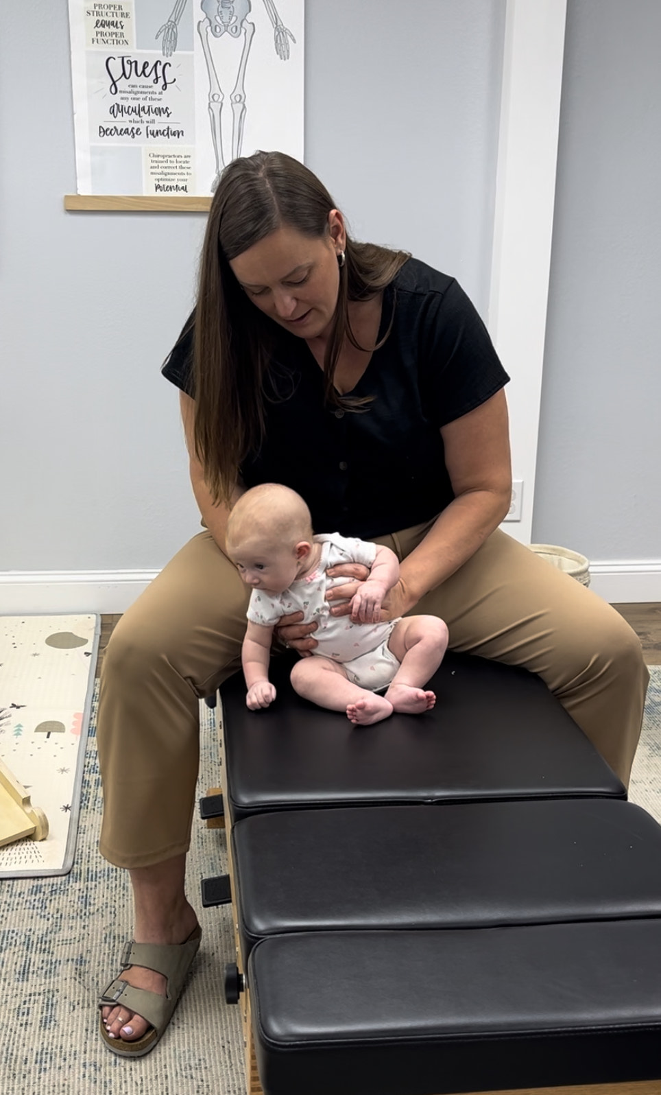 Holly with baby mobility appointment